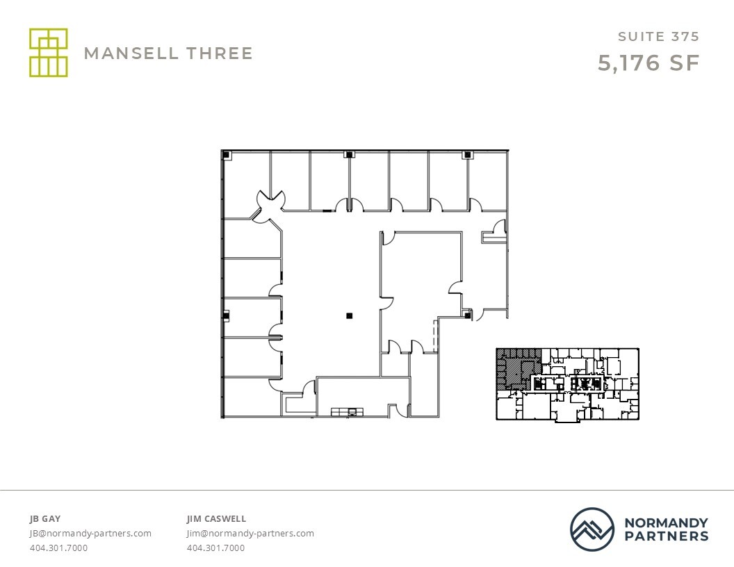 3600 Mansell Rd, Alpharetta, GA à louer Plan d  tage- Image 1 de 1