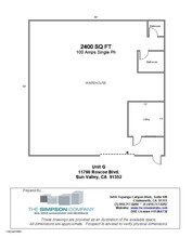 11750-11754 Roscoe Blvd, Sun Valley, CA à louer Plan d  tage- Image 1 de 1