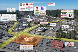 Sutton Way, Grass Valley, CA - Aerial map view