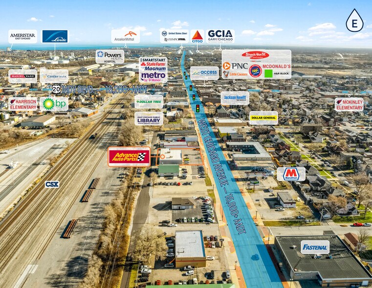 1200 W Chicago Ave, East Chicago, IN for sale - Aerial - Image 2 of 5