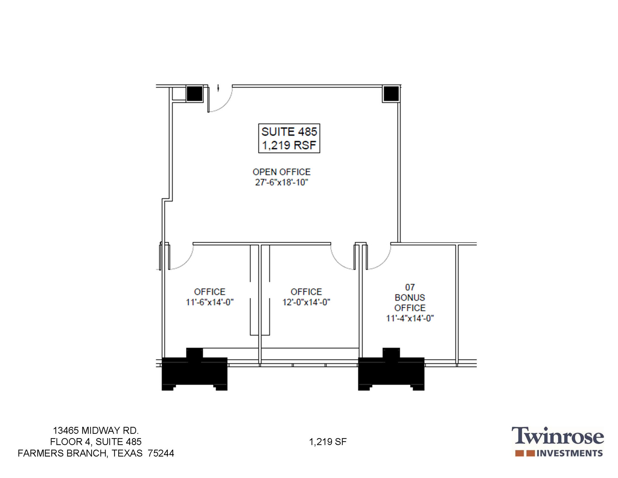 13465 Midway Rd, Farmers Branch, TX à louer Plan d  tage- Image 1 de 1