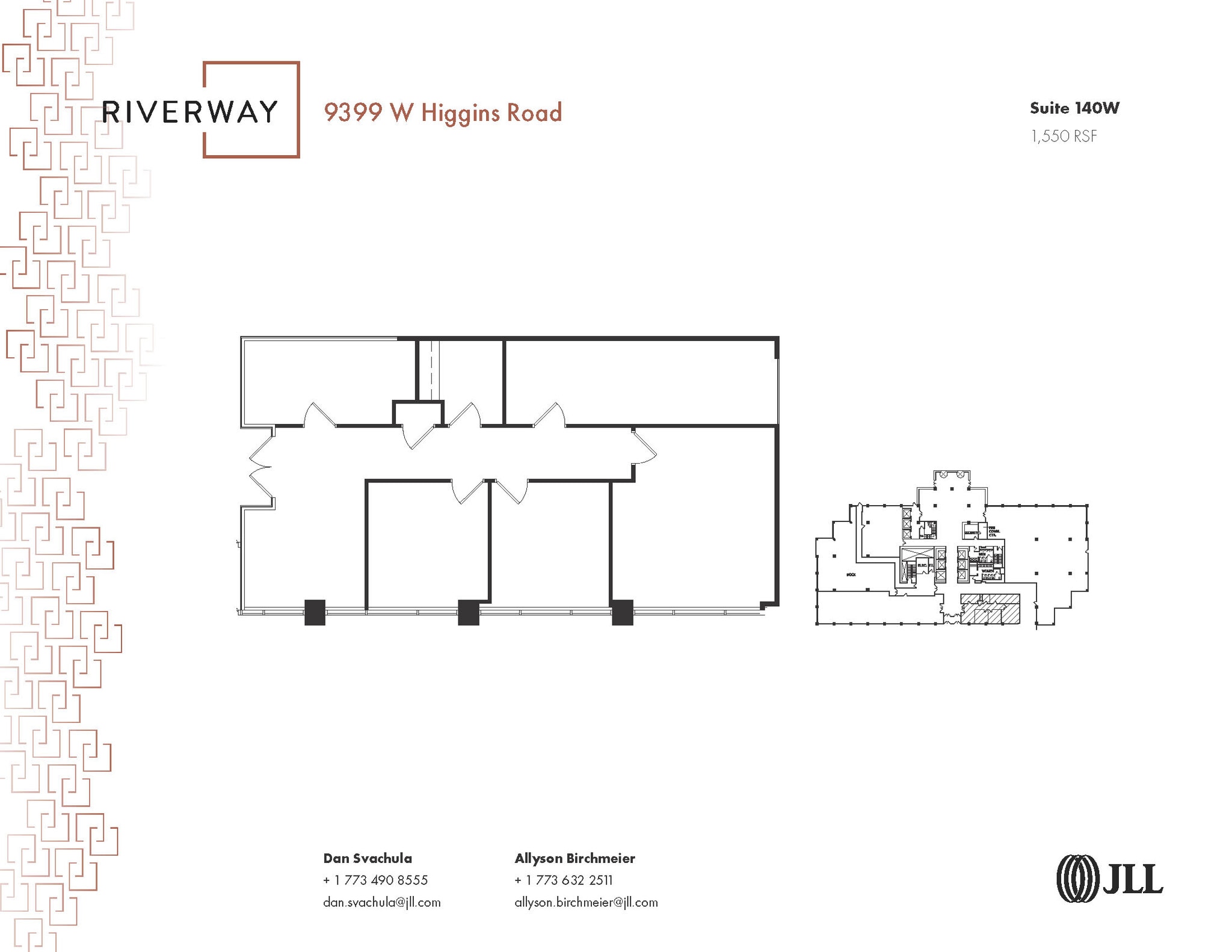 9399 W Higgins Rd, Rosemont, IL for lease Floor Plan- Image 1 of 1