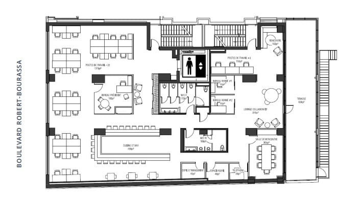 1211-1235 Boul Robert-Bourassa, Montréal, QC H3B 0C3 - Unit 1211 -  - Floor Plan - Image 1 of 1
