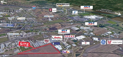 3601 Veterans Memorial Pky S, Lafayette, IN - AERIAL map view
