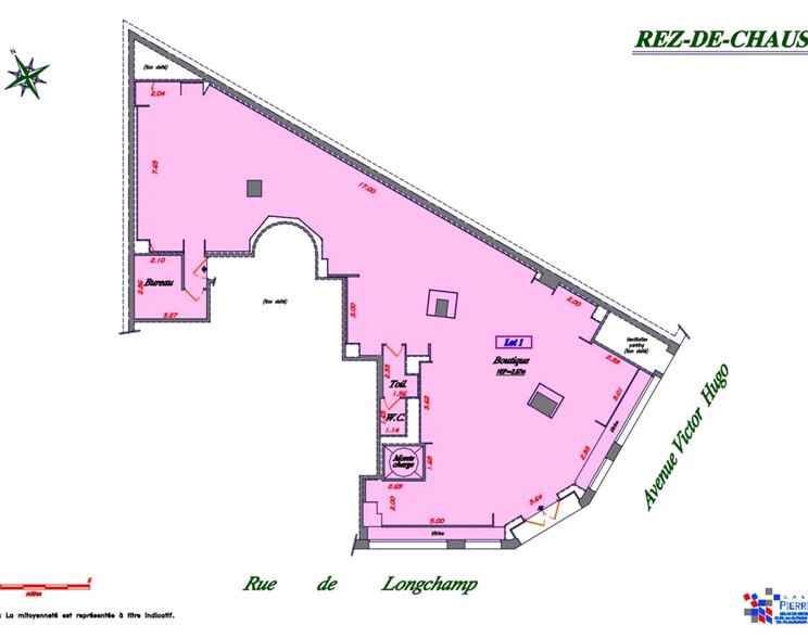 Commerce de détail dans Paris à louer - Plan d’étage - Image 2 de 3