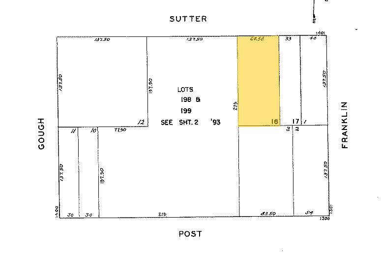 1409 Sutter St, San Francisco, CA à louer - Plan cadastral - Image 2 de 27