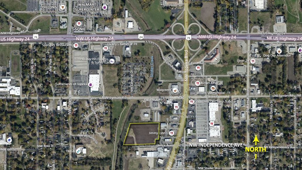 520 NW Independence Ave, Topeka, KS for sale Aerial- Image 1 of 7