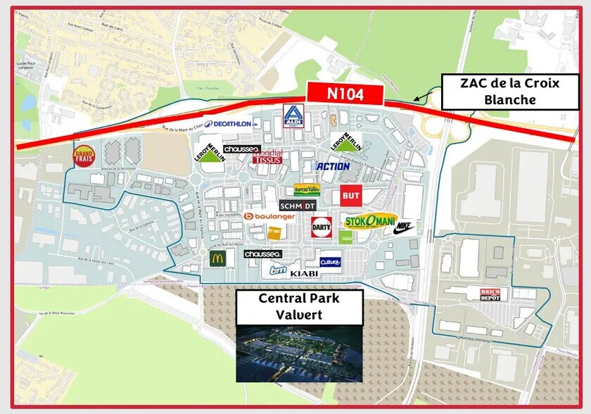 Commerce de détail dans Sainte-Geneviève-des-Bois à louer - Photo du bâtiment - Image 1 de 1