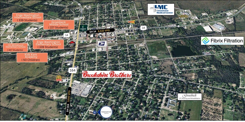 703 E Navasota St, Groesbeck, TX à vendre - Aérien - Image 2 de 6
