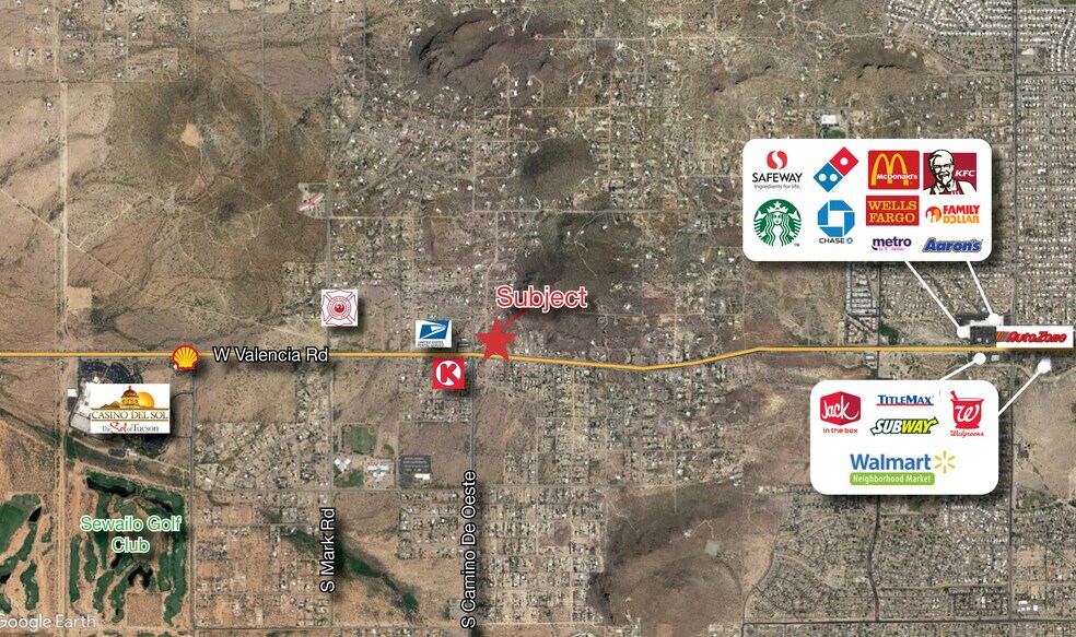 4560 W Valencia Rd, Tucson, AZ à vendre - Aérien - Image 3 de 5