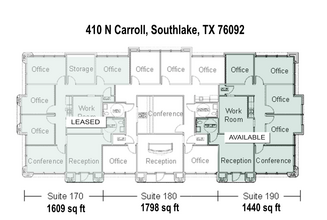 410-430 N Carroll Ave, Southlake, TX à louer Plan d  tage- Image 1 de 1