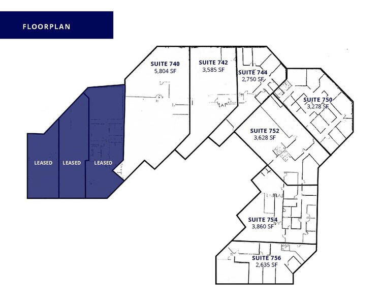 732-756 Goddard Ave, Chesterfield, MO à louer - Plan d’étage - Image 2 de 2