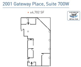 2001 Gateway Pl, San Jose, CA à louer Plan d’étage- Image 1 de 1