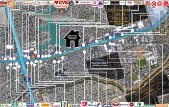 2605 W March Ln, Stockton, CA - aerial  map view