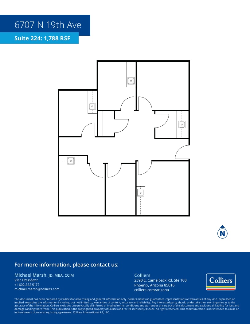 6707 N 19th Ave, Phoenix, AZ à louer Plan d’étage- Image 1 de 1
