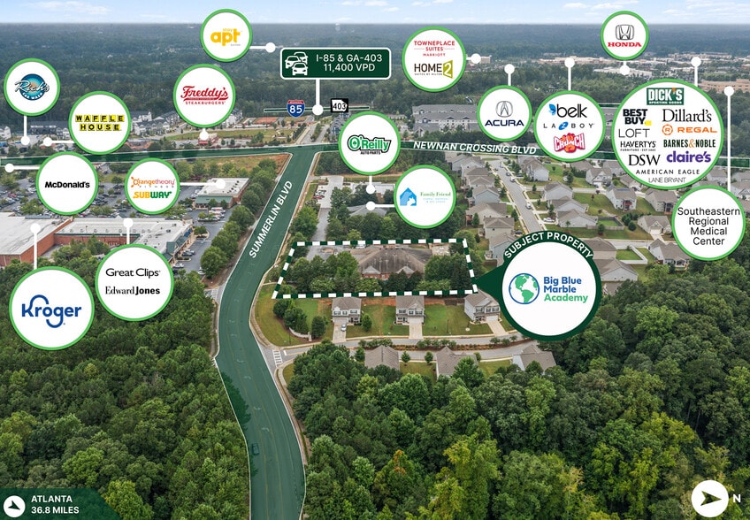 243 Summerlin Blvd, Newnan, GA for sale - Aerial - Image 1 of 8