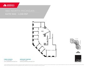 980 N Michigan Ave, Chicago, IL à louer Plan d’étage- Image 1 de 1