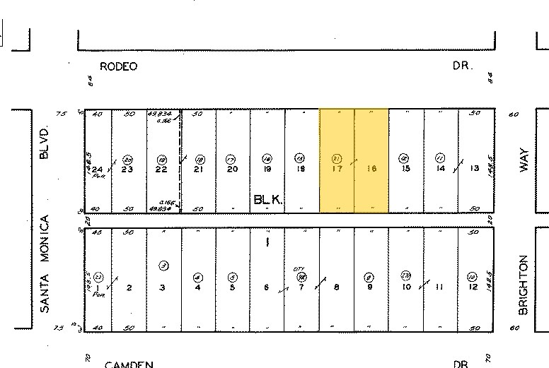 413-445 N Rodeo Dr, Beverly Hills, CA à louer - Plan cadastral - Image 2 de 21