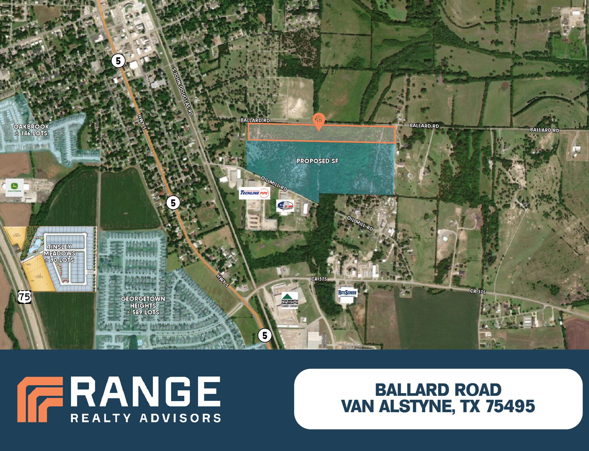 Ballard Road, Van Alstyne, TX à vendre Aérien- Image 1 de 2