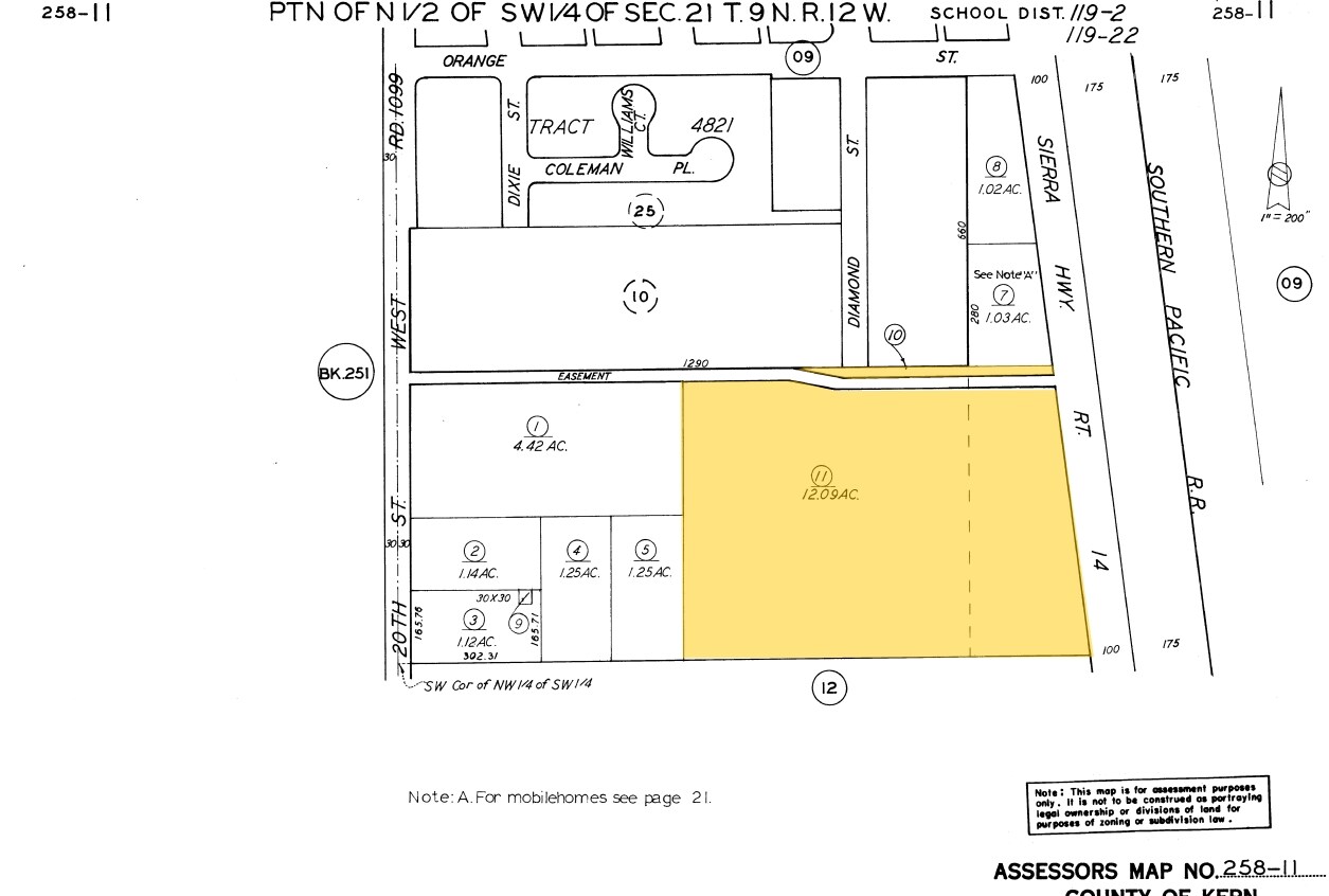 Rosamond Blvd, Rosamond, CA à vendre Plan cadastral- Image 1 de 2