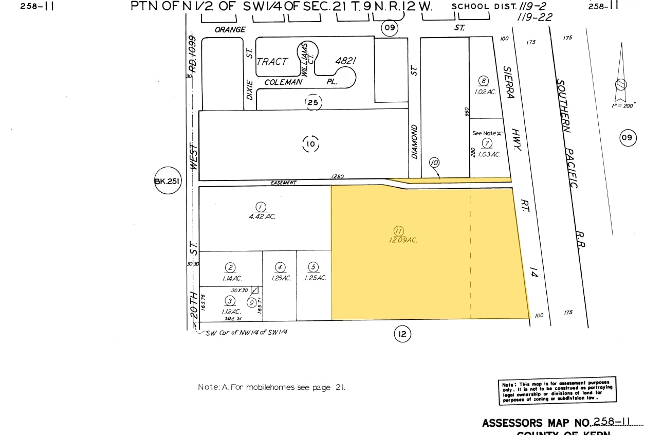 Rosamond Blvd, Rosamond, CA for sale Plat Map- Image 1 of 2