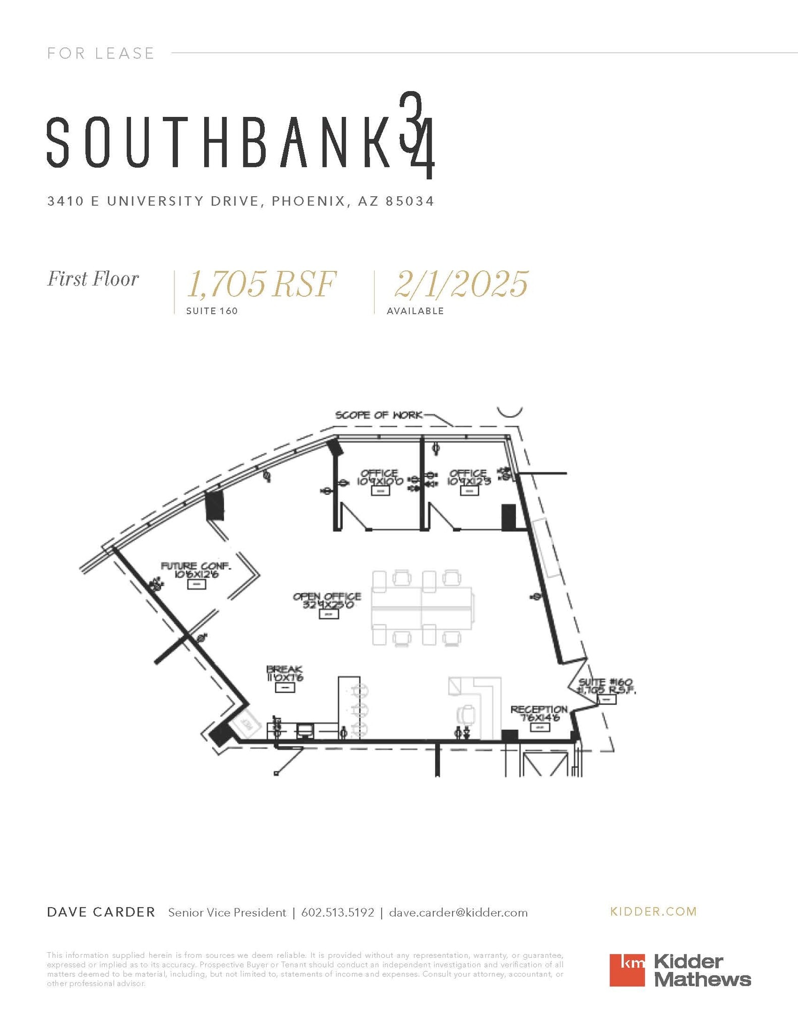 3410 E University Dr, Phoenix, AZ for lease Floor Plan- Image 1 of 1