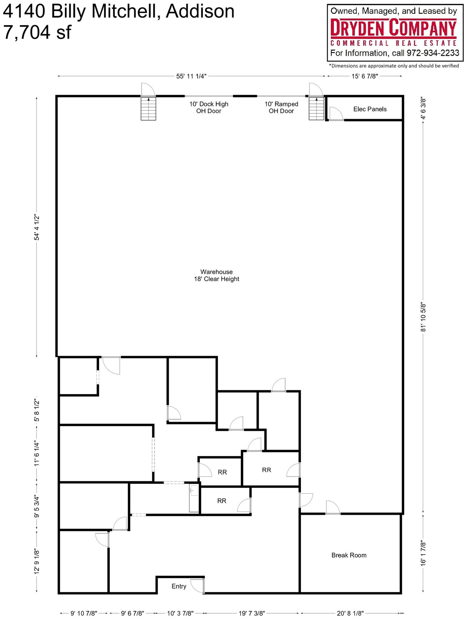 4124-4140 Billy Mitchell, Addison, TX for lease Floor Plan- Image 1 of 1