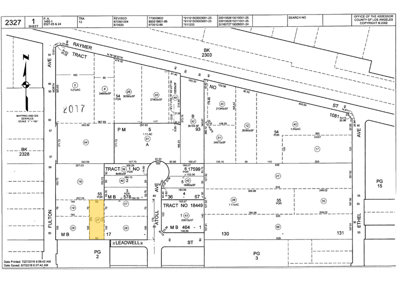 7342 1/2 Fulton ave, North Hollywood, CA à louer - Plan cadastral - Image 3 de 3
