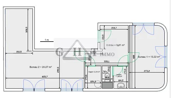 Bureau dans Alfortville à louer - Plan d’étage - Image 1 de 1