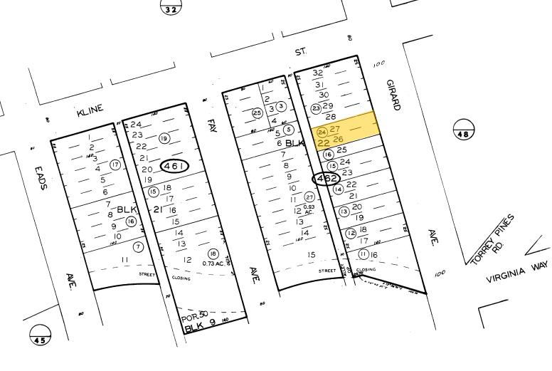 7650 Girard Ave, La Jolla, CA for lease - Plat Map - Image 2 of 12