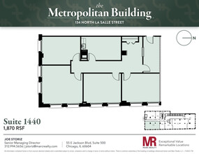 134 N LaSalle St, Chicago, IL for lease Floor Plan- Image 1 of 6