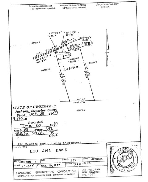 Joe Bolton Rd, Commerce, GA à vendre - Plan cadastral - Image 3 de 3