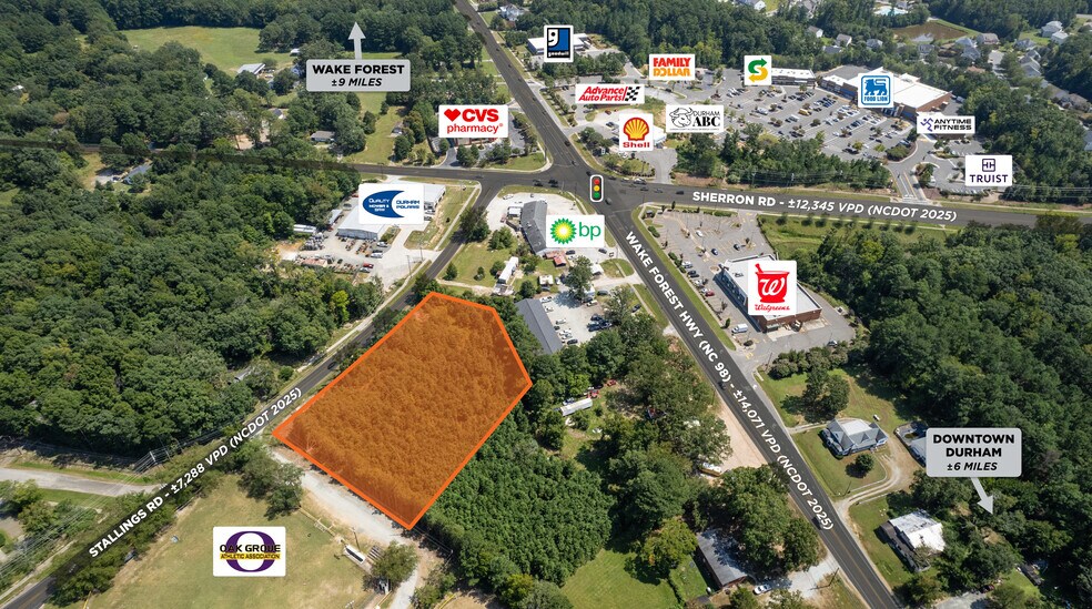125 Stallings Rd, Durham, NC à vendre - Aérien - Image 2 de 7