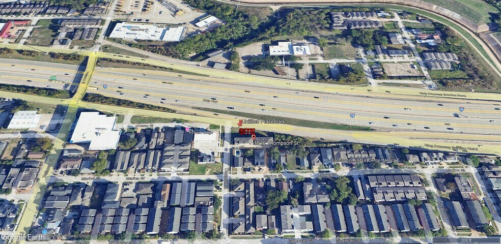 1816 Thompson Street, Houston, TX à vendre - Aérien - Image 2 de 4