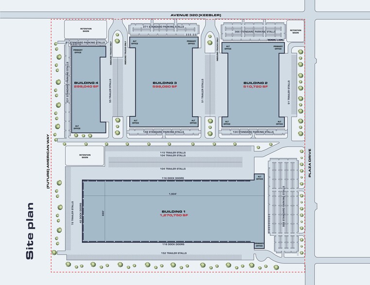 SWC Avenue 320 Plaza Dr, Visalia, CA for lease - Site Plan - Image 2 of 2