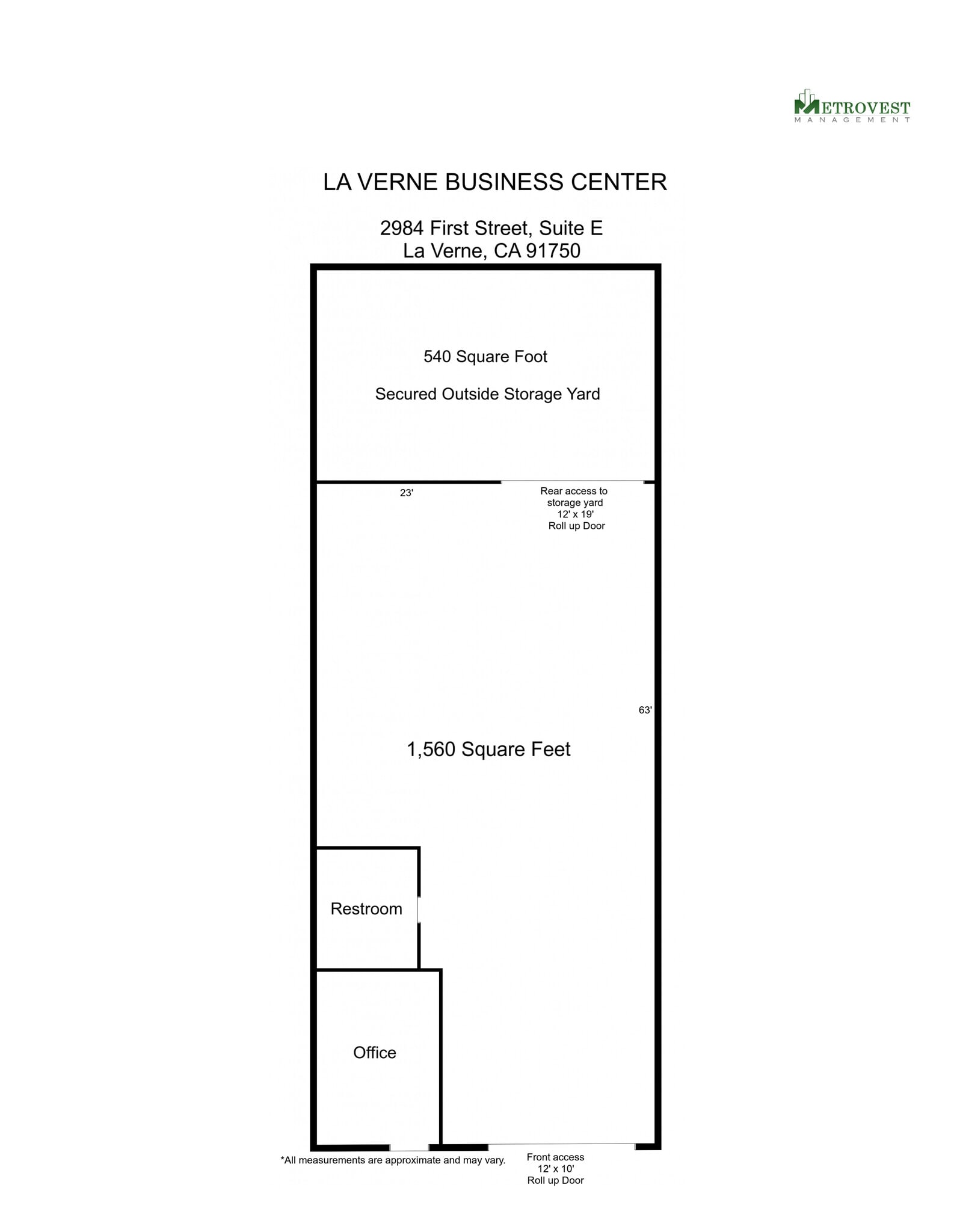 2974-2988 First St, La Verne, CA for lease Floor Plan- Image 1 of 1