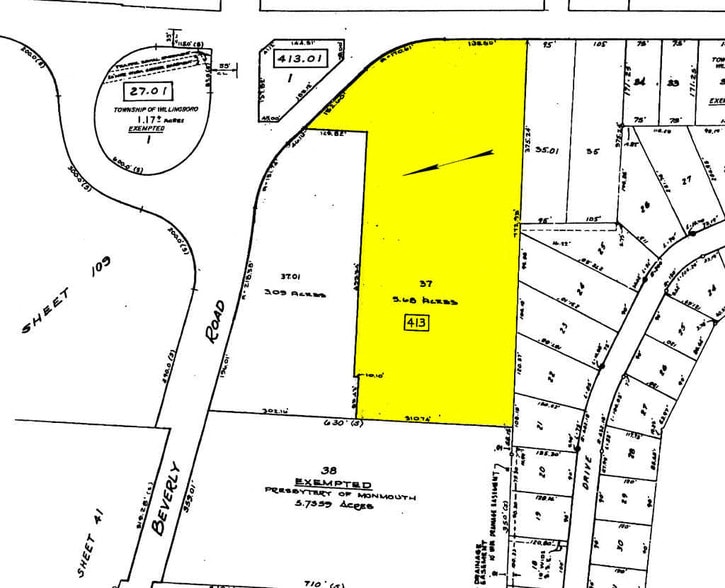 498 Beverly Rancocas Rd, Willingboro, NJ for sale - Plat Map - Image 2 of 4