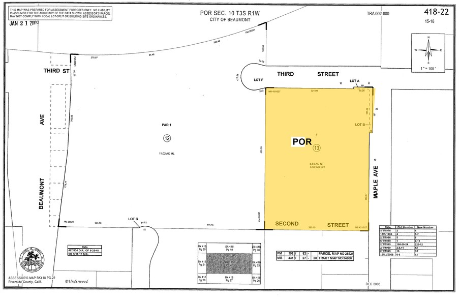 671 E 3rd St, Beaumont, CA for sale - Plat Map - Image 2 of 6