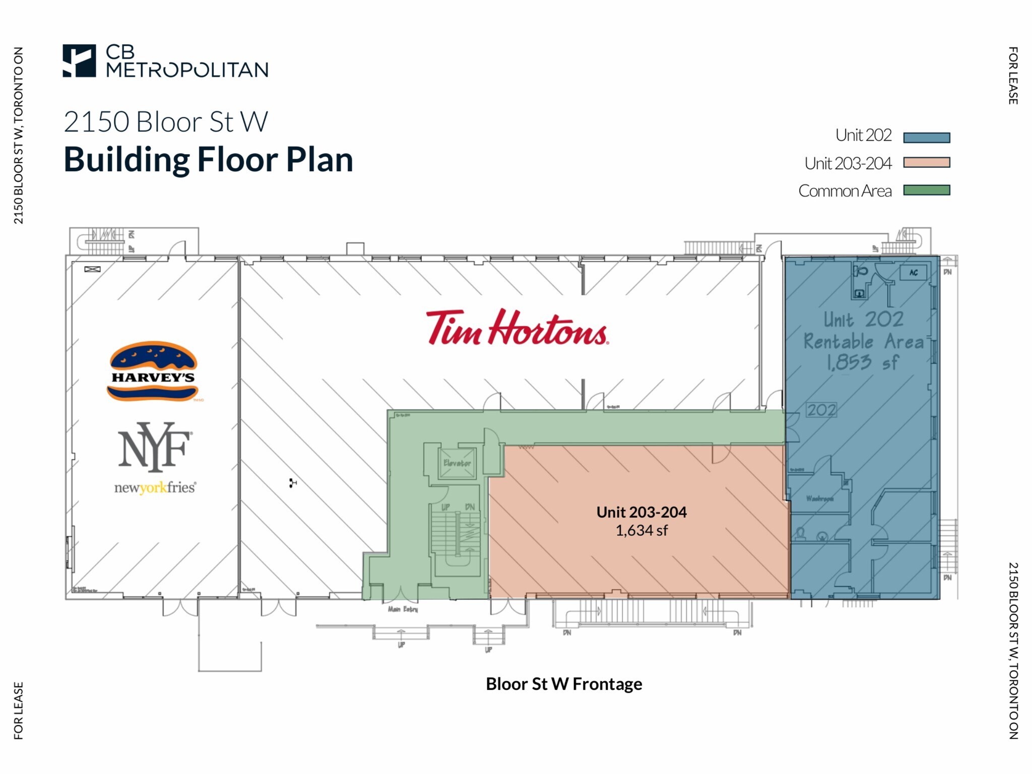 2150 Bloor St W, Toronto, ON à louer Plan d’étage- Image 1 de 3