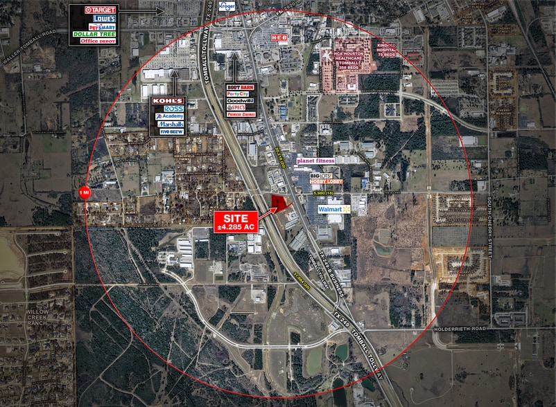 SWQ Business 249 & Alice Rd, Tomball, TX for sale - Aerial - Image 2 of 4