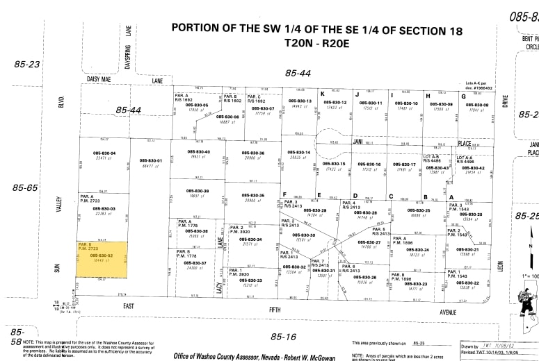 5520 Sun Valley Blvd, Sun Valley, NV à vendre - Plan cadastral - Image 2 de 2