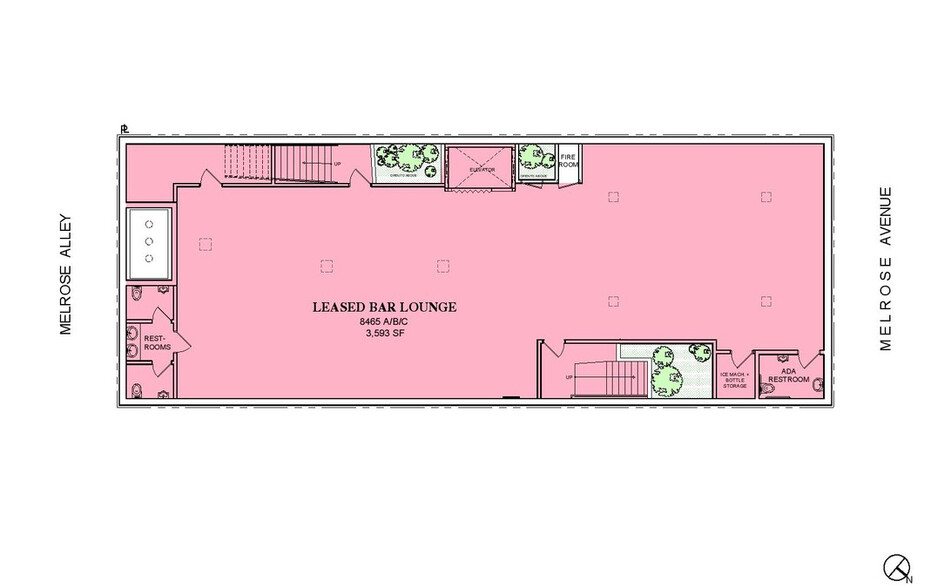 8463-8465 Melrose Ave, West Hollywood, CA for lease - Floor Plan - Image 3 of 6