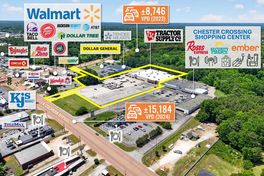 1839 J a Cochran Byp, Chester, SC for sale - Building Photo - Image 3 of 12