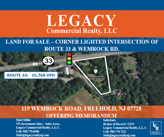 Plus de détails pour 119 Wemrock Rd, Freehold, NJ - Terrain à vendre