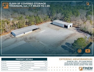 Plus de détails pour 1130 Washington Rd, Thomson, GA - Industriel à louer