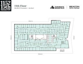 1152 15th St NW, Washington, DC for lease Floor Plan- Image 1 of 3