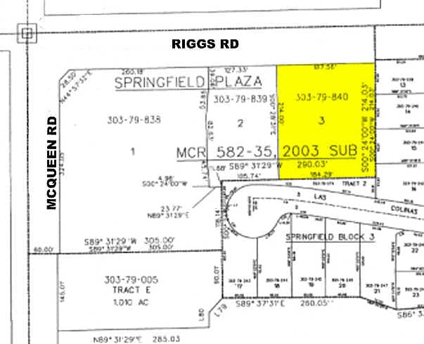1075 E Riggs Rd, Chandler, AZ à louer - Plan cadastral - Image 3 de 8