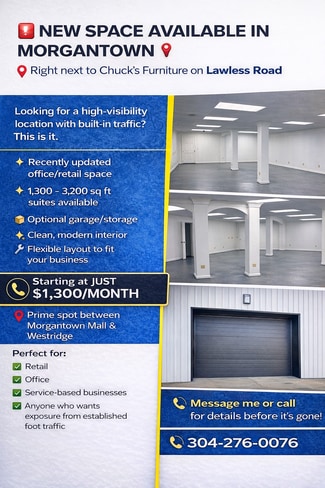 More details for 77 Lawless Rd, Westover, WV - Flex for Lease