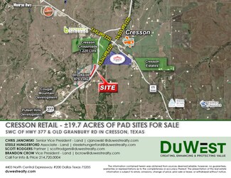 Plus de détails pour 8555 Old Granbury rd, Cresson, TX - Terrain à vendre