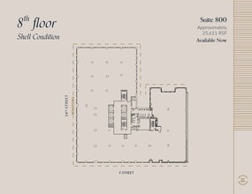 607 14th St NW, Washington, DC à louer Plan d’étage- Image 1 de 2